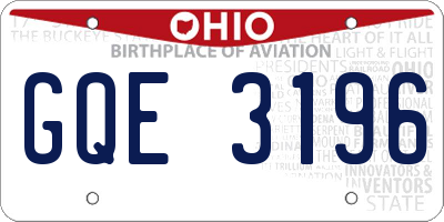 OH license plate GQE3196