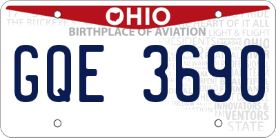 OH license plate GQE3690