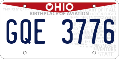 OH license plate GQE3776