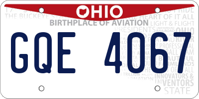 OH license plate GQE4067