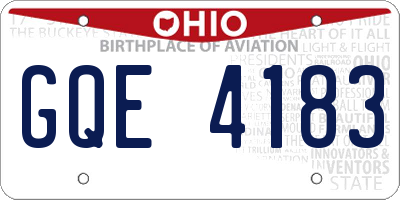 OH license plate GQE4183