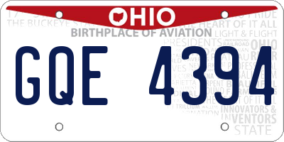 OH license plate GQE4394