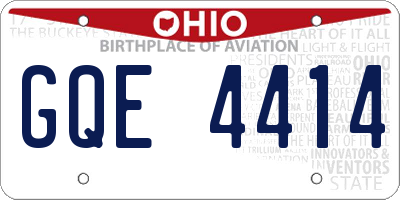 OH license plate GQE4414
