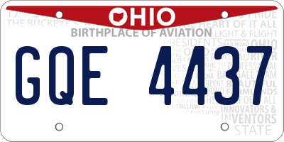 OH license plate GQE4437
