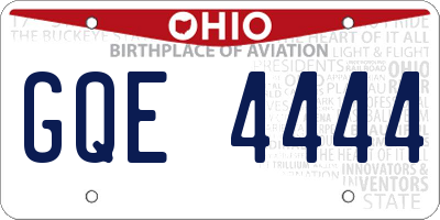 OH license plate GQE4444