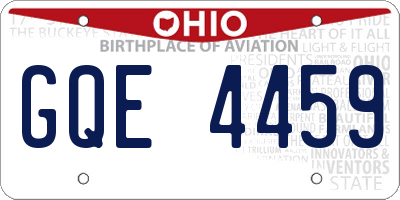 OH license plate GQE4459