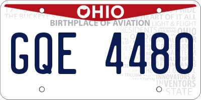 OH license plate GQE4480