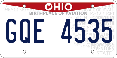 OH license plate GQE4535