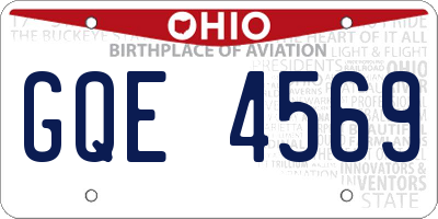 OH license plate GQE4569
