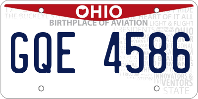 OH license plate GQE4586