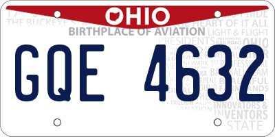 OH license plate GQE4632