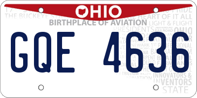 OH license plate GQE4636