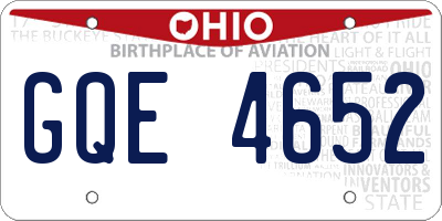 OH license plate GQE4652