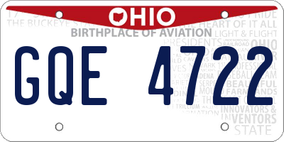 OH license plate GQE4722