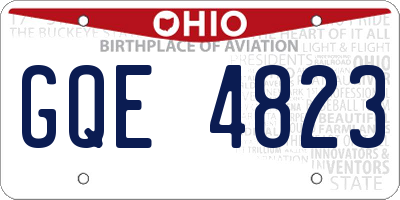 OH license plate GQE4823