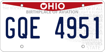 OH license plate GQE4951