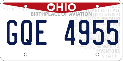 OH license plate GQE4955