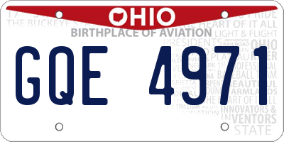 OH license plate GQE4971