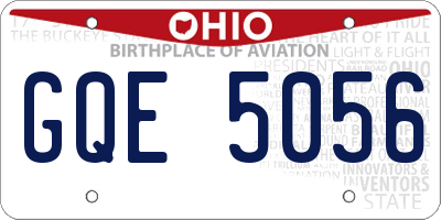 OH license plate GQE5056