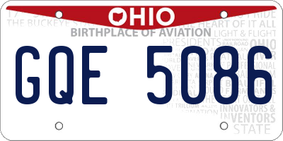 OH license plate GQE5086