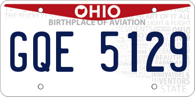 OH license plate GQE5129
