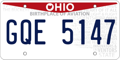 OH license plate GQE5147