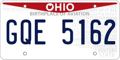 OH license plate GQE5162