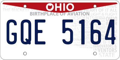 OH license plate GQE5164