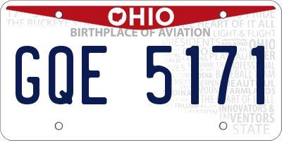 OH license plate GQE5171