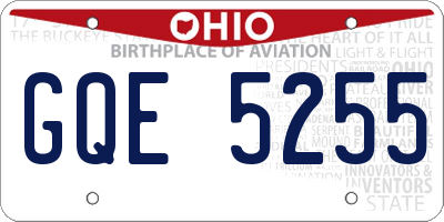 OH license plate GQE5255