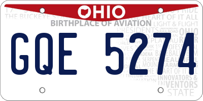 OH license plate GQE5274