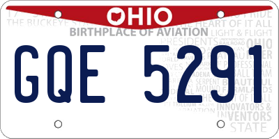 OH license plate GQE5291
