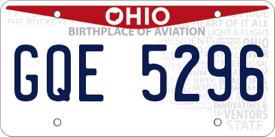 OH license plate GQE5296
