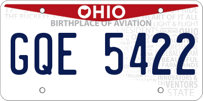 OH license plate GQE5422