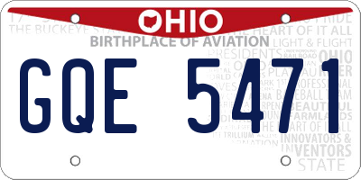 OH license plate GQE5471