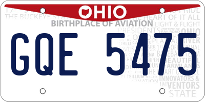 OH license plate GQE5475