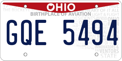 OH license plate GQE5494