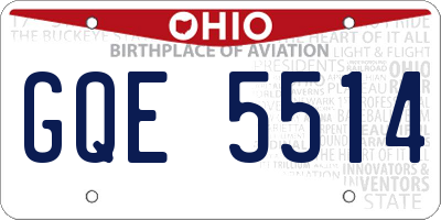 OH license plate GQE5514