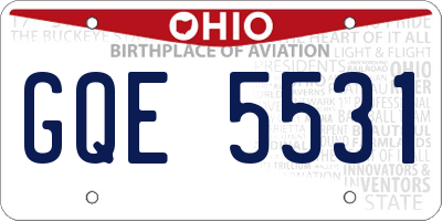 OH license plate GQE5531