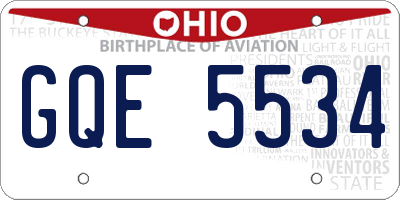 OH license plate GQE5534