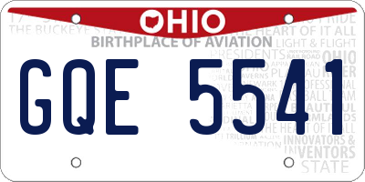 OH license plate GQE5541