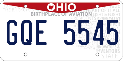 OH license plate GQE5545