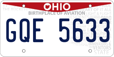 OH license plate GQE5633