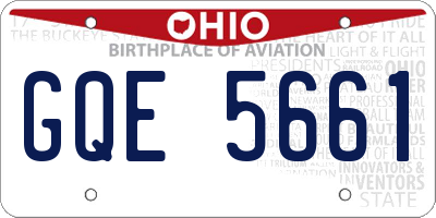 OH license plate GQE5661