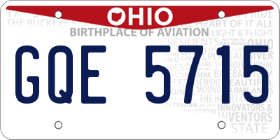 OH license plate GQE5715