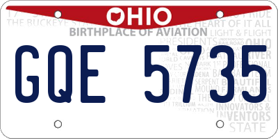 OH license plate GQE5735