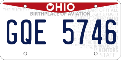 OH license plate GQE5746