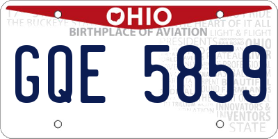 OH license plate GQE5859