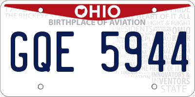 OH license plate GQE5944