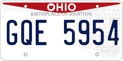 OH license plate GQE5954